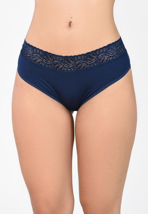 Calcinha Flower B�sica Com Renda na Cintura