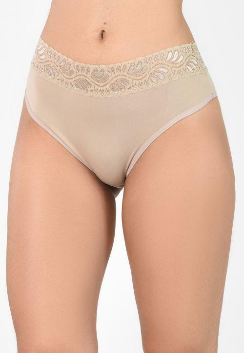 Calcinha Flower B�sica Com Renda na Cintura