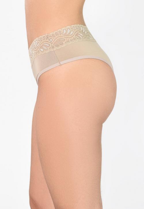 Calcinha Flower Básica Com Renda na Cintura