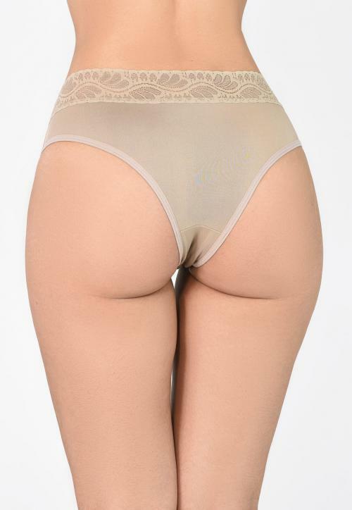 Calcinha Flower B�sica Com Renda na Cintura