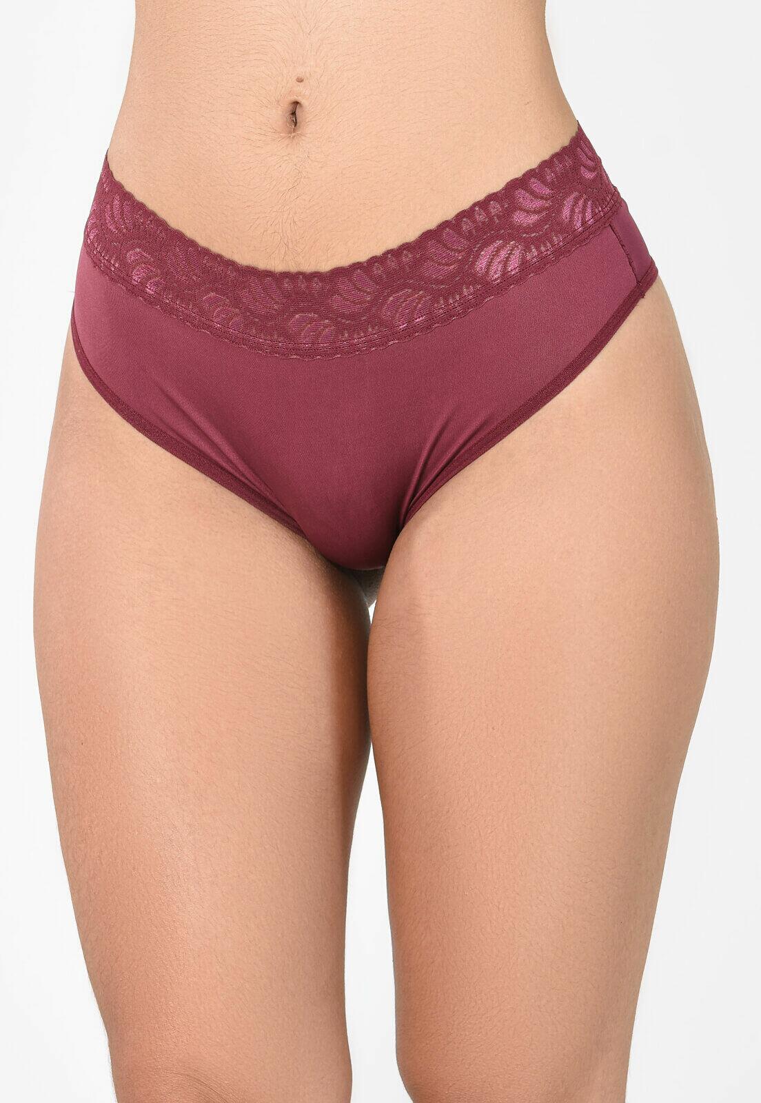 Calcinha Flower Básica Com Renda na Cintura
