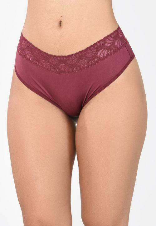 Calcinha Flower B�sica Com Renda na Cintura