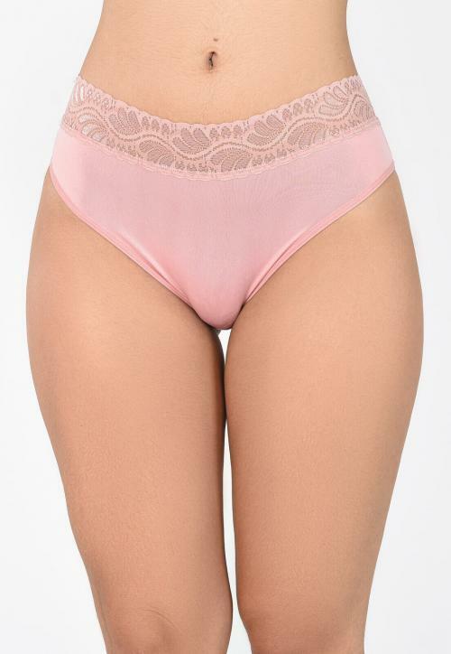 Calcinha Flower B�sica Com Renda na Cintura