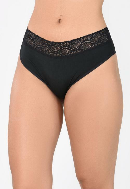 Calcinha Flower B�sica Com Renda na Cintura