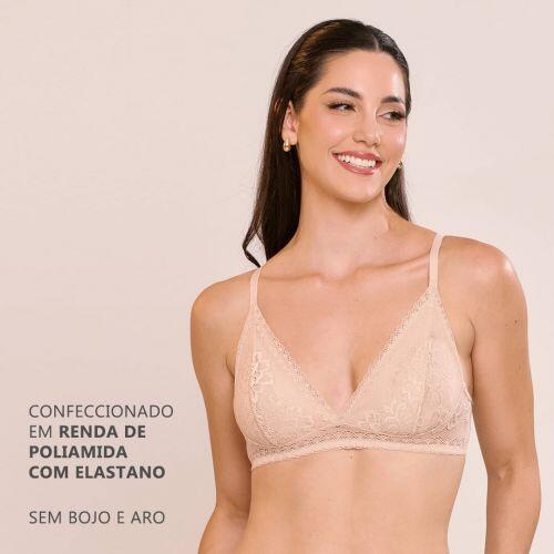 Sutiã Sofia Sem Bojo e Sem Aro Em Renda