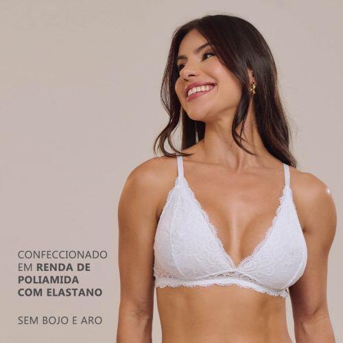 Sutiã Sofia Sem Bojo e Sem Aro Em Renda