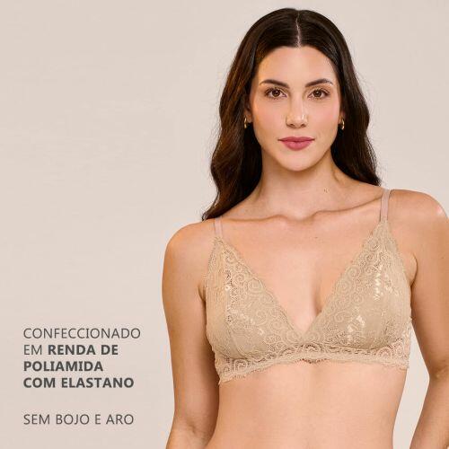 Sutiã Sofia Sem Bojo e Sem Aro Em Renda