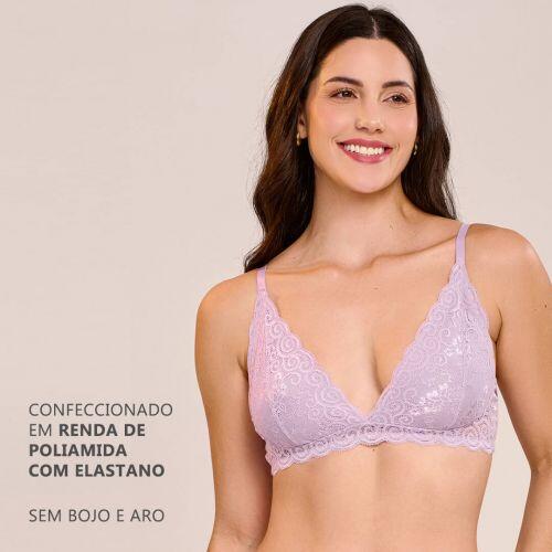 Sutiã Sofia Sem Bojo e Sem Aro Em Renda