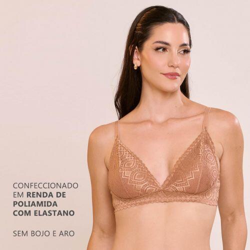 Sutiã Sofia Sem Bojo e Sem Aro Em Renda