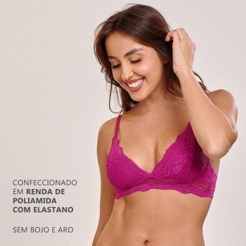 Sutiã Sofia Sem Bojo e Sem Aro Em Renda