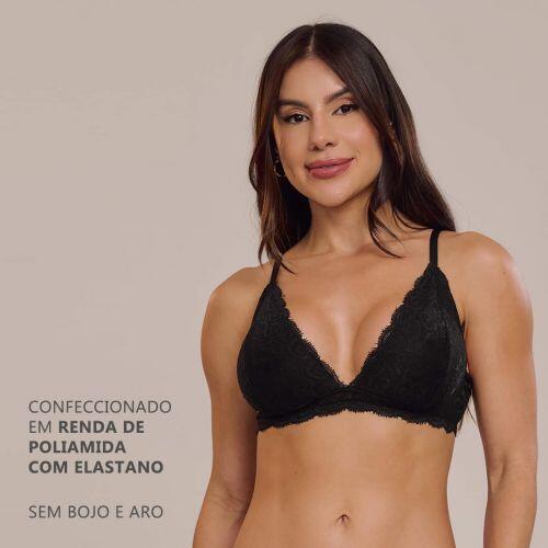 Sutiã Sofia Sem Bojo e Sem Aro Em Renda