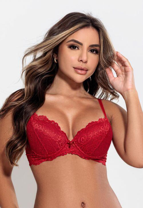 Suti� Cissa Em Renda Com Bojo e Aro
