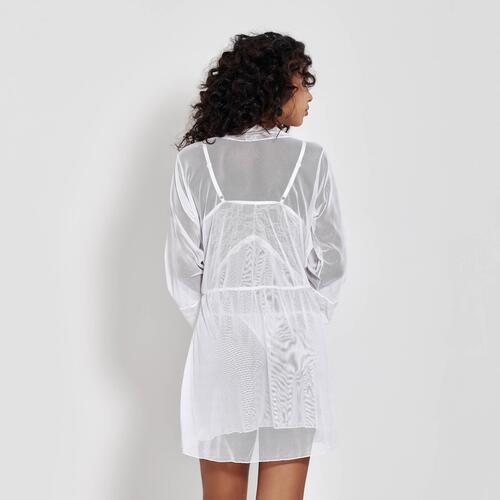 Kit Amore Camisola e Robe Em Tule Com Detalhes Em Renda