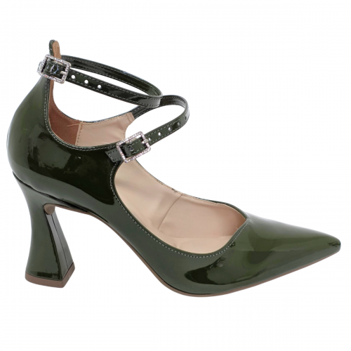 Comprar Scarpin Mariotta Boneca Salto Bloco 19472 Oliva - R$249,90