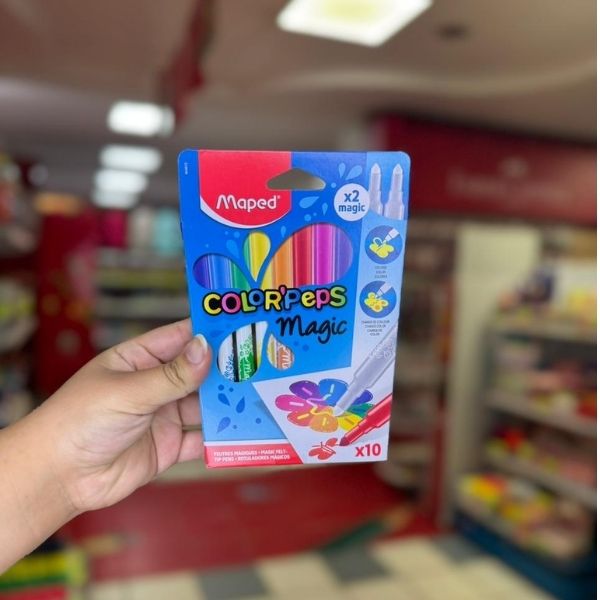 Canetinha Hidrografica 8 Cores Color Peps + 2 Magic - Maped - R$25,90