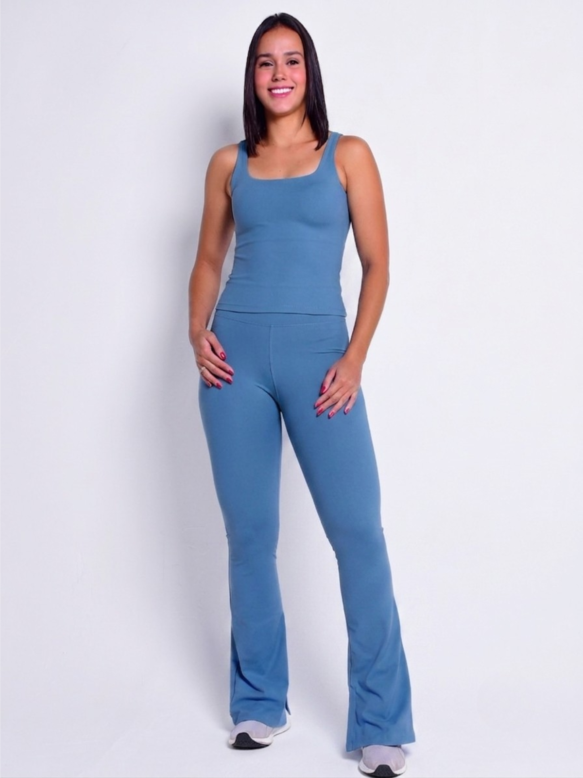 Conjunto Flare Wide Azul Jeans