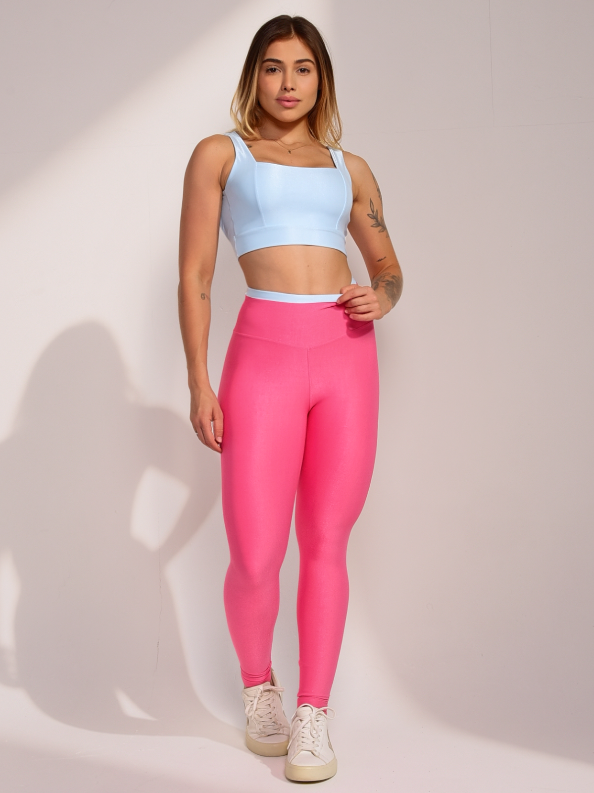 Conjunto Infinite Duo Soft Rosa com Azul Bebê