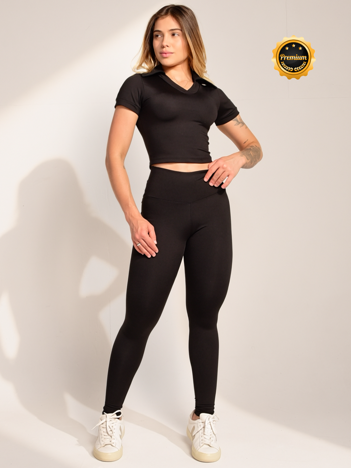 Conjunto Polo Move Preto