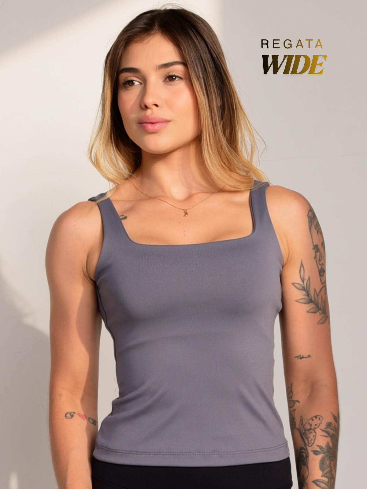 Regata Wide Cinza