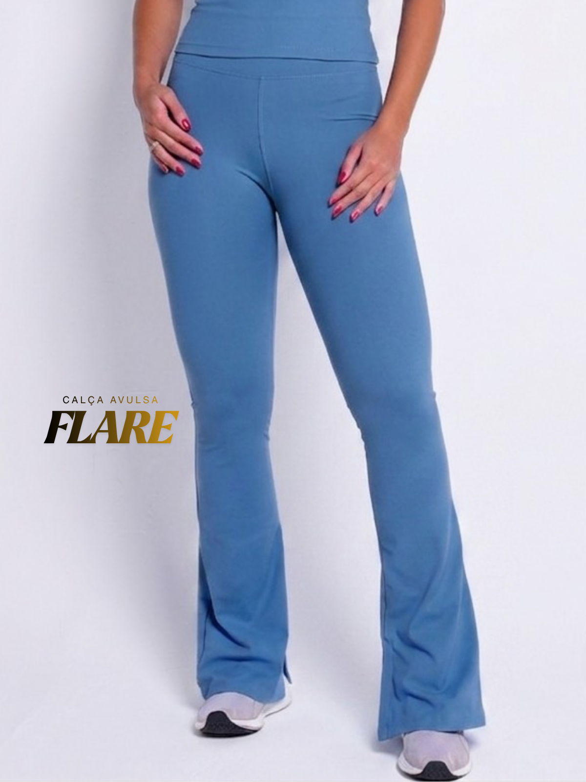Calça Flare Azul Jeans