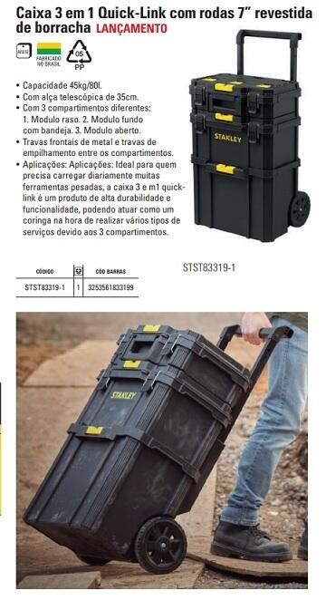 Comprar CAIXA DE FERRAMENTAS 3 EM 1 QUICK-LINK C/ALCA E RODAS
