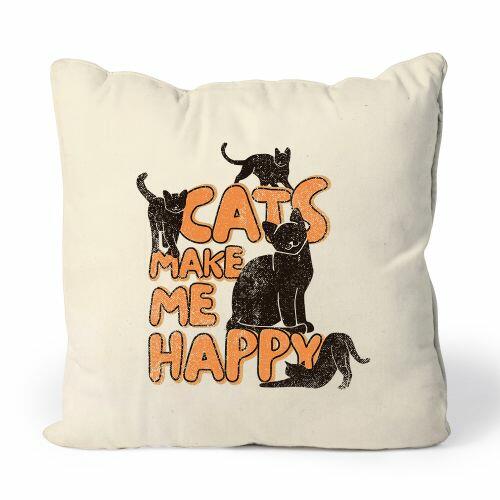 Almofada Cats Make Me Happy