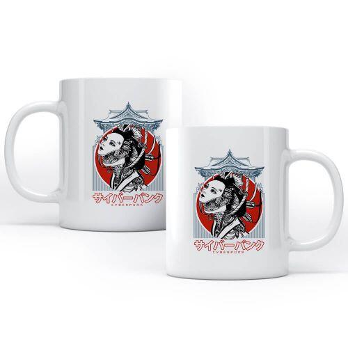 Caneca Cyberpunk  Geisha