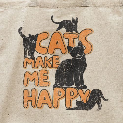 Ecobag Cats Make Me Happy