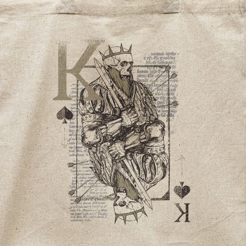 Ecobag Skull Playing Card