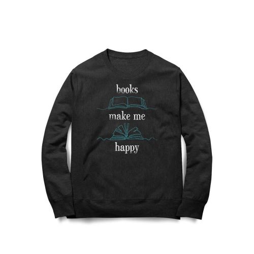 Moletom Books Make Me Happy