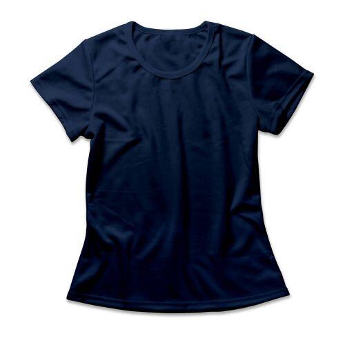 Camiseta Feminina B�sica Azul Marinho