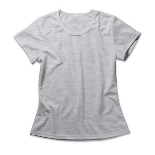 Camiseta Feminina B�sica Mescla Cinza
