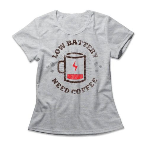Camiseta Feminina Coffee Battery