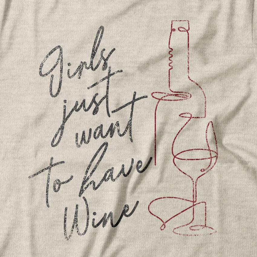 Camiseta Feminina Girls Have Wine