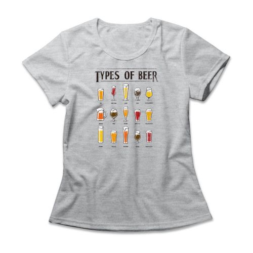Camiseta Feminina Tipos De Cerveja