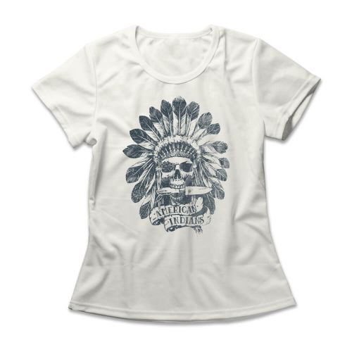 Camiseta Feminina Skull Apache