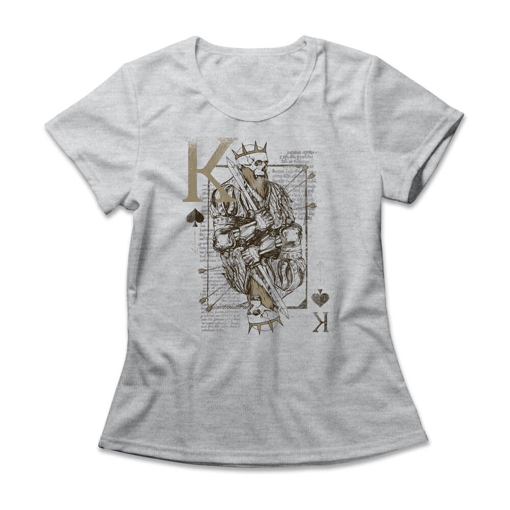 Camiseta Feminina Skull Playing Card