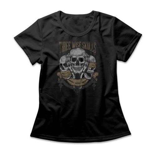 Camiseta Feminina Three Wise Skulls