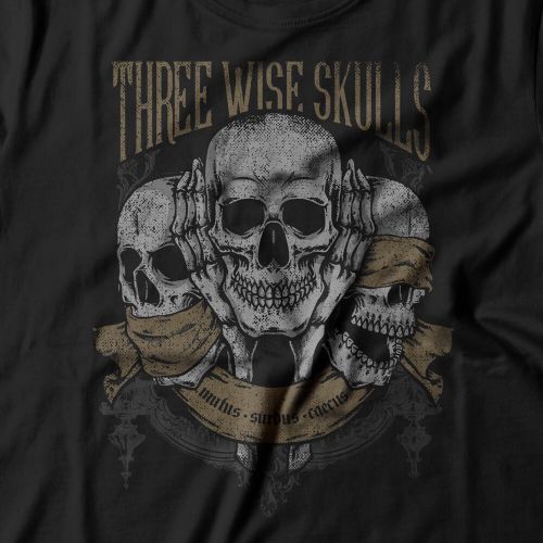 Camiseta Feminina Three Wise Skulls