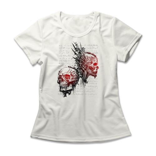 Camiseta Feminina Ink Skulls
