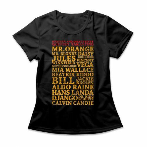 Camiseta Feminina Tarantino Personagens