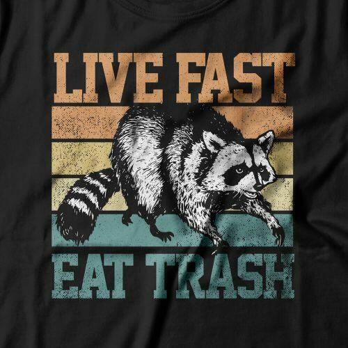 Camiseta Feminina Live Fast Eat Trash