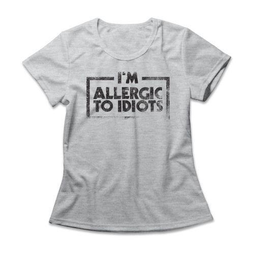 Camiseta Feminina Allergic To Idiots
