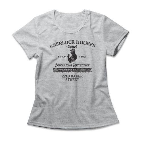 Camiseta Feminina Sherlock Holmes
