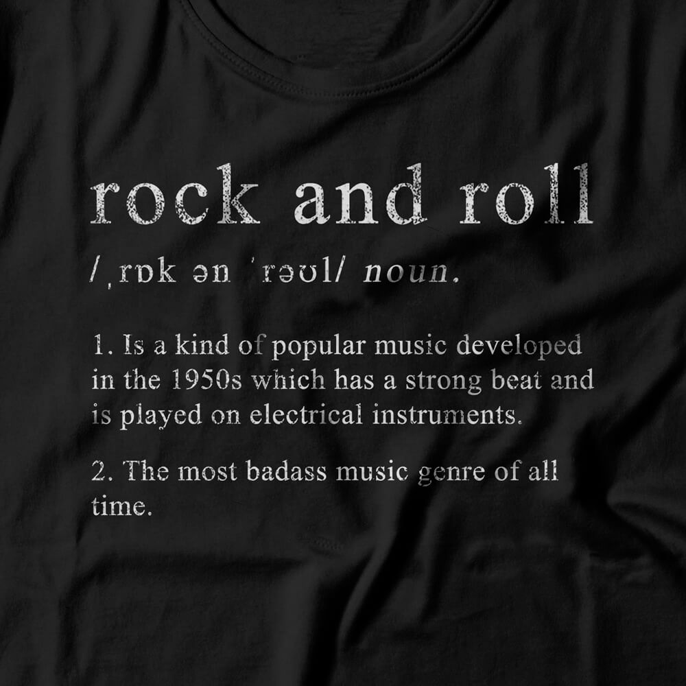 Camiseta Feminina Rock And Roll Definition