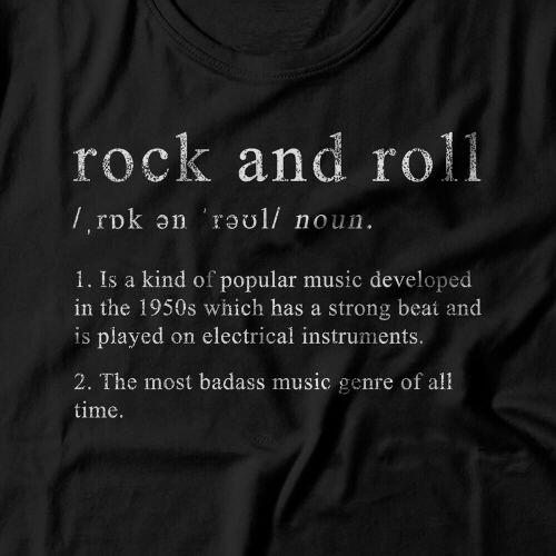 Camiseta Feminina Rock And Roll Definition