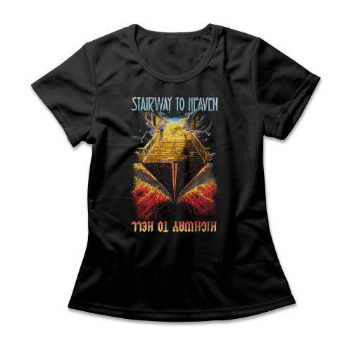 Camiseta Feminina Stairway To Heaven Or Highway To Hell