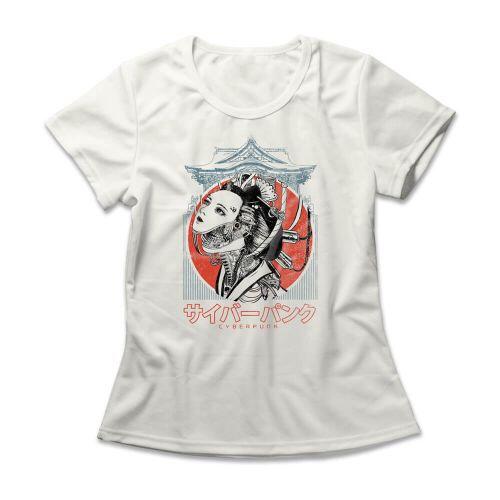 Camiseta Feminina Cyberpunk Geisha