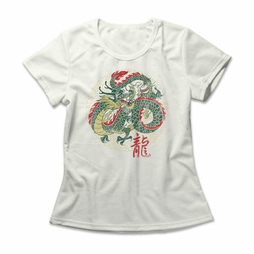 Camiseta Feminina Dragão Oriental
