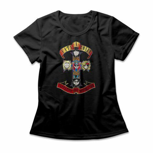 Camiseta Feminina Cats 'N' Roses